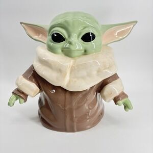 Disney Star Wars Baby Yoda Grogu Mandalorian Ceramic Cookie Jar The Child